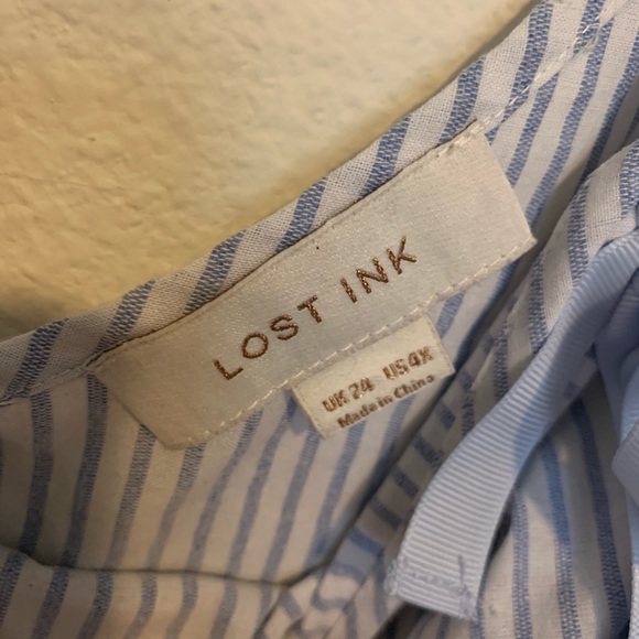 Lost Ink Cold Shoulder Striped Top - Picture 5 of 6